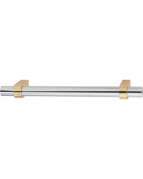 Hafele 117.44.200, 3-3/4 Inch Center to Center Cabinet Pull, Polished  Chrome/Gold | CabinetParts.com
