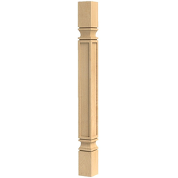 3 Inch Square x 34.5 Inch Height Bungalow Island Column, Alder