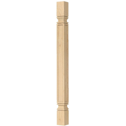 3 Inch Square x 42.25 Inch Height Bungalow Bar Column, Cherry
