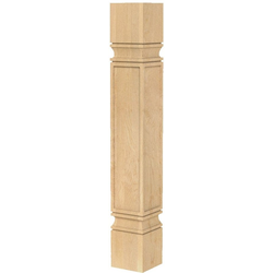 5 Inch Diameter x 34.5 Inch Height Large Diameter Bungalow Island Column, White Oak