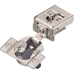  Compact 31C3 Click-On Cabinet Mounted 1" Overlay Soft-Close 105-Degree Opening Face Frame Hinge, Press-In Dowel Door Mounting 