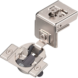  Compact 31C3 Click-On Cabinet Mounted 1-1/2" Overlay Soft-Close 105-Degree Opening Face Frame Hinge, Press-In Dowel Door Mounting 