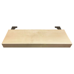 30 Inch Width x 10 Inch Depth Floating Maple Shelf with Bracket, Maple