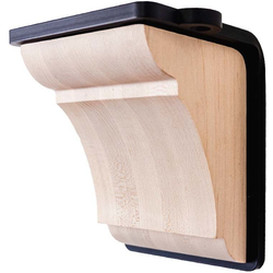 4-3/4 Inch Length Blue Ridge Mantel Corbel, Flat Black