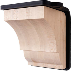 4-3/4 Inch Crowders Mantel Corbel, Flat Black