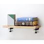 Clamp: Powdercoat - Flat Black, Shelf: Unfinished Raw Pine