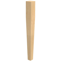 3.75 Inch Square x 35.25 Inch Height Arts &amp; Crafts 4 Sided Square Tapered Column, Walnut