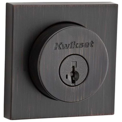 Halifax Square Rose Double Cylinder Deadbolt SmartKey with RCAL Latch and RCS Strike, Venetian Bronze