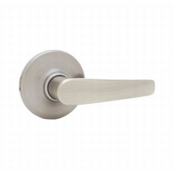 Delta Door Lever Passage Door Lock with New Chassis and 6AL Latch and RCS Strike, Satin Nickel