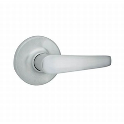 Delta Door Lever Passage Door Lock with New Chassis and 6AL Latch and RCS Strike, Bright Chrome