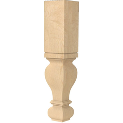 6 Inch Square x 29 Inch Height Gaelic Leg, Cherry