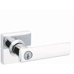 35% OFF Breton Door Lever with Square Rose Entry Door Lock SmartKey with 6AL Latch and RCS Strike, Bright Chrome