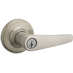Delta Door Lever Entry Door Lock SmartKey with New Chassis and 6AL Latch and RCS Strike, Satin Nickel