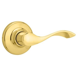 Balboa Left Hand Door Lever Half Dummy with New Chassis, Bright Brass