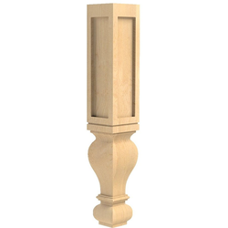 6 Inch Square x 35.5 Inch Height Large Diameter Routed Gaelic Column, Paint Grade