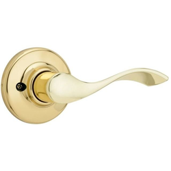 Balboa Right Hand Door Lever Half Dummy with New Chassis, Bright Brass