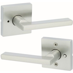 35% OFF Halifax Door Lever with Square Rose New Chassis Privacy Door Lock with 6AL Latch and RCS Strike, Satin Nickel
