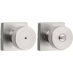 40% OFF Pismo Knob with Square Rose Privacy Lock with 6AL Latch and RCS Strike, Satin Nickel