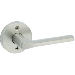 30% OFF Lisbon Door Lever with Round Rose Half Dummy, Satin Nickel