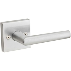 Milan Door Lever with Round Rose Half Dummy Door Lock, Satin Chrome