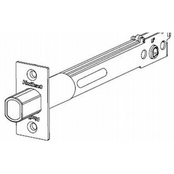 5 Inch Square Deadbolt Latch, Bright Brass