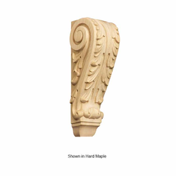 Small Acanthus Corbel Unfinished Cherry