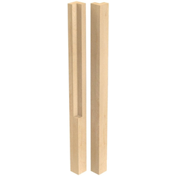 2 Inch Square x 29 Inch Height Urban Notched Square Leg, Cherry
