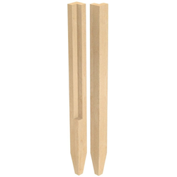 2 Inch Square x 29 Inch Height Urban Notched Square Leg with Foot, Walnut