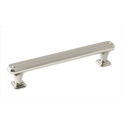 Clearance Sale, Wells 6-5/16 Inch Center to Center Polished Nickel Cabinet Pull