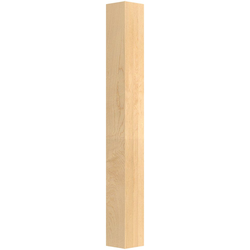 4 inch Square Island Column Unfinished Hickory