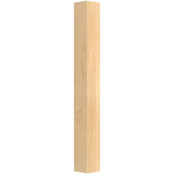 4 Inch Square x 35.25 Inch Height Urban Square Island Column, White Oak