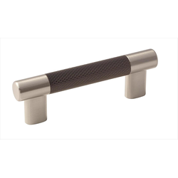 3 and 3-3/4 Inch Dual Center to Center Esquire Cabinet Pull, Satin Nickel / Oil Rubbed Bronze