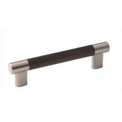 5-1/16 Inch Center to Center Esquire Cabinet Pull, Satin Nickel / Oil Rubbed Bronze