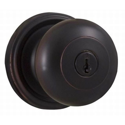 Impresa Entry Lock with Adjustable Latch and Full Lip Strike, Metal Black
