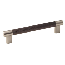 6-5/16 Inch Center to Center Esquire Cabinet Pull, Satin Nickel / Oil Rubbed Bronze