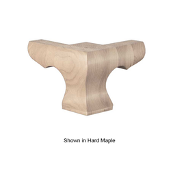 Hampton Corner Bun Foot Unfinished Red Oak