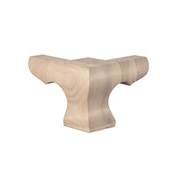 Hampton Corner Bun Foot Unfinished Hard Maple