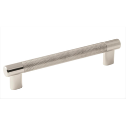 6-5/16 Inch Center to Center Esquire Cabinet Pull, Polished Nickel / Stainless Steel