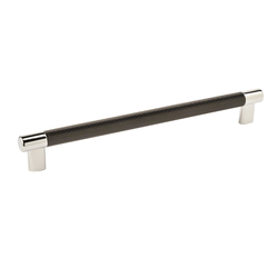 10-1/16 Inch Center to Center Esquire Cabinet Pull, Polished Nickel / Black Bronze