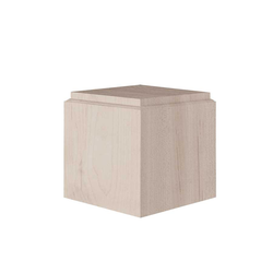 Small Square Bun Foot Unfinished Hard Maple
