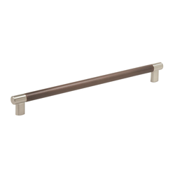 12-5/8 Inch Center to Center Esquire Cabinet Pull, Satin Nickel / Oil Rubbed Bronze