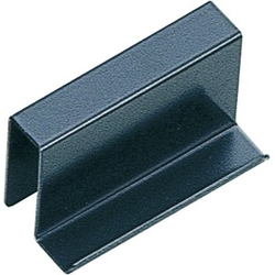 Metal Strike Plate with Handle Strip for 3/16, 1/4 Inch Glass, Black