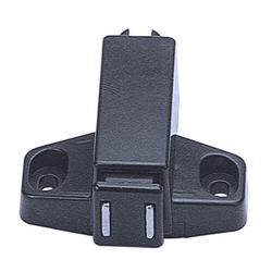 1-1/4 Inch Center to Center Square Single Type Magnetic Latch, Black