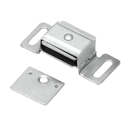 1-13/16 Inch Center to Center Square Single Type Magnetic Catch, Aluminum