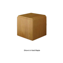 Large Square Bun Foot Unfinished Red Oak
