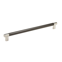 10-1/16 Inch Center to Center Esquire Cabinet Pull, Polished Nickel / Gunmetal