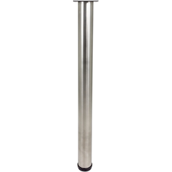 3 Inch (76 mm) Diameter x 34-1/4 Inch (870 mm) Counter Height Rockwell Table Leg, Stainless Steel