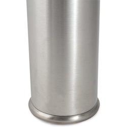 Decorative Foot for 3 Inch (76 mm) Diameter Table Leg, Brushed Stainless Steel