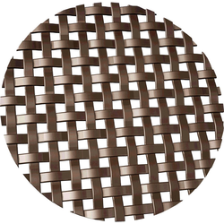 3/16 Inch Flat Square Decorative Grille, 18 Inch W x 48 Inch L Sheet, Antique Brass