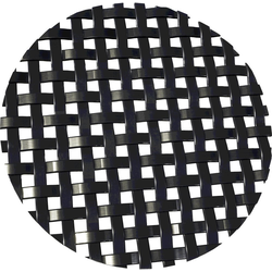 3/16 Inch Flat Square Decorative Grille, 18 Inch W x 48 Inch L Sheet, Flat Black